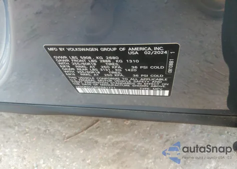 2024 Volkswagen Atlas 2.0T Peak Edition Se W/Technology from USA, damaged, VIN 1V2CR2CA8RC561771